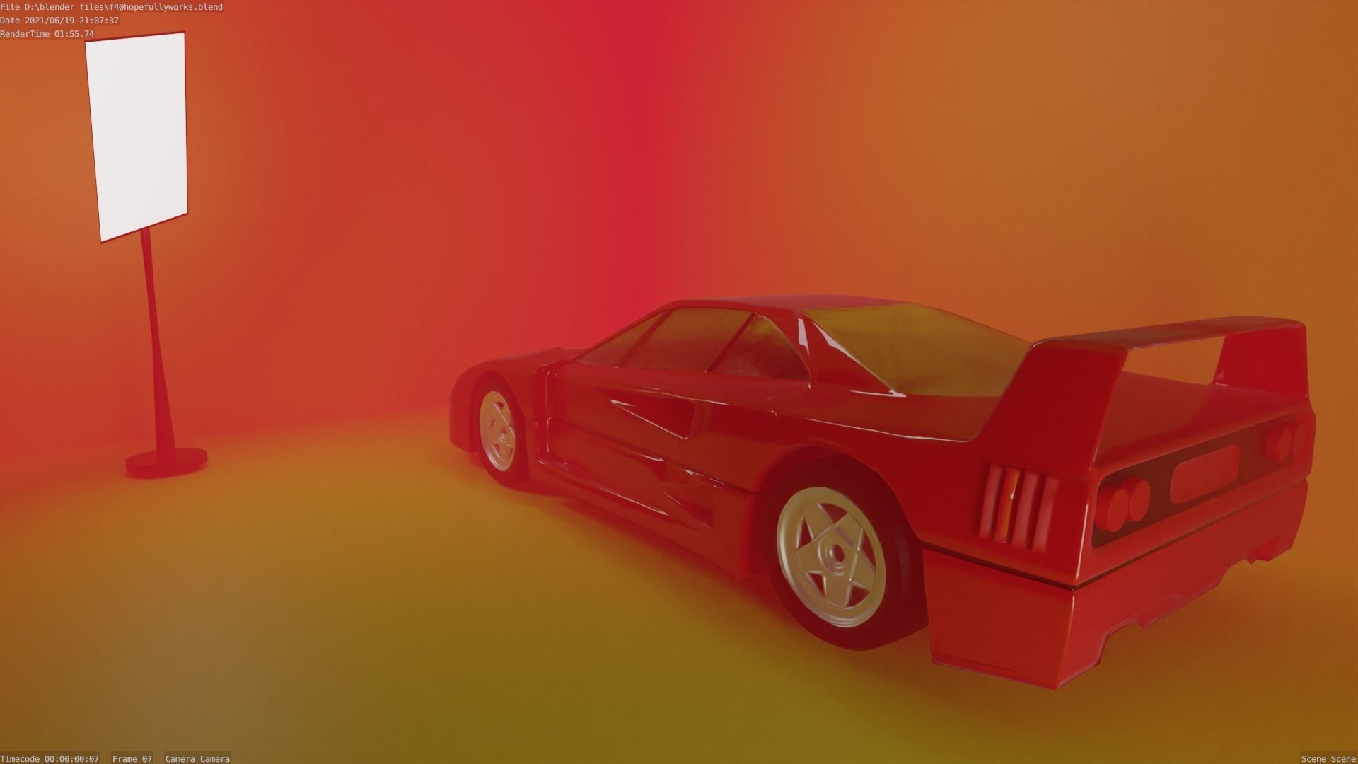 Ferrari F40 Free 3D model_2