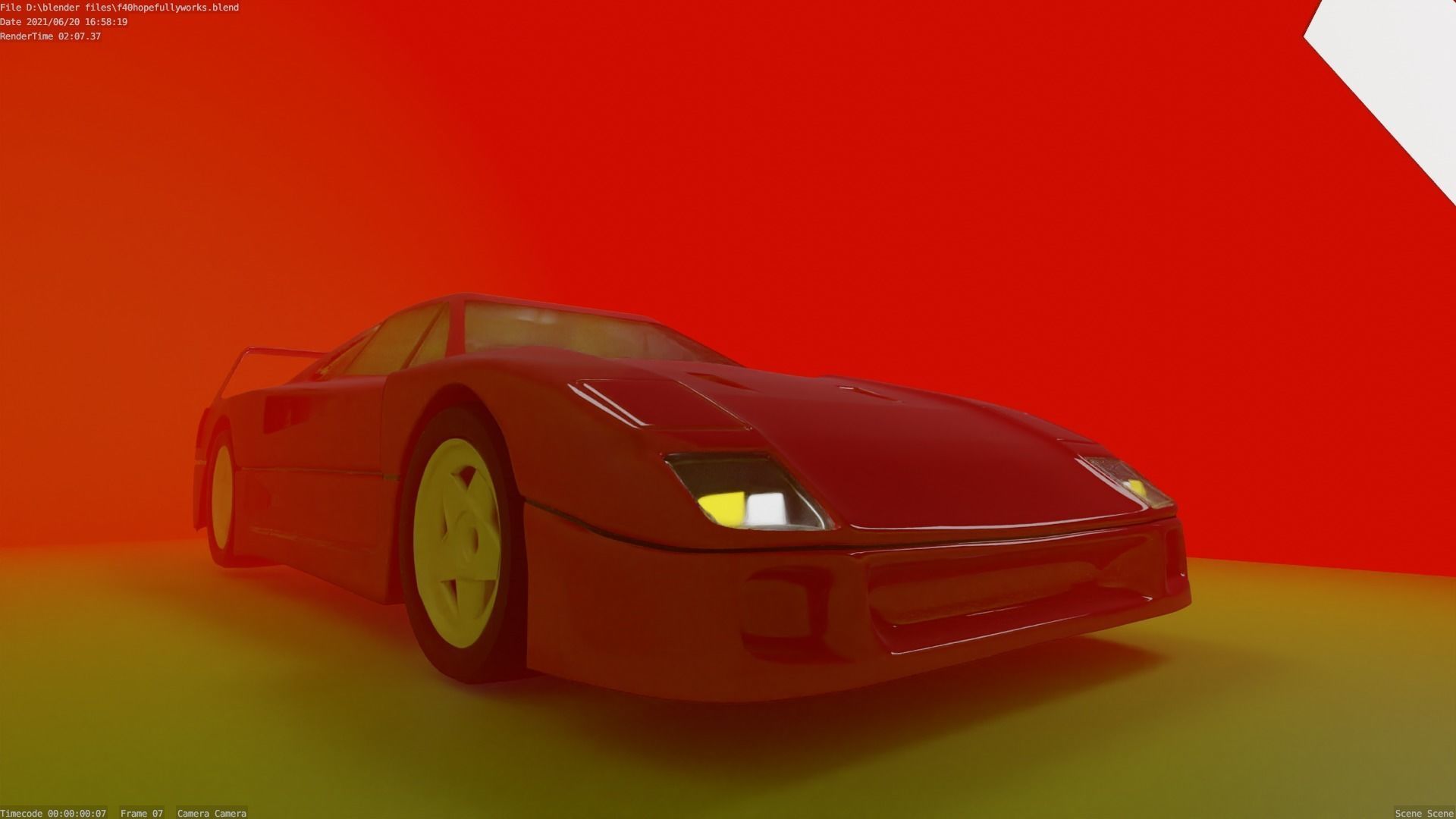 Ferrari F40 Free 3D model_3