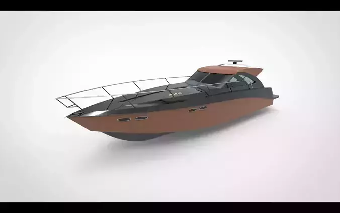 Minimalist yacht boat