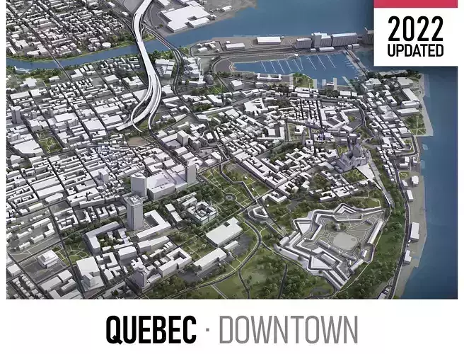 Quebec Low-poly 3D model