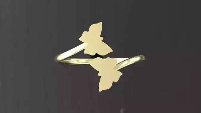 Butterfly ring jewelry 