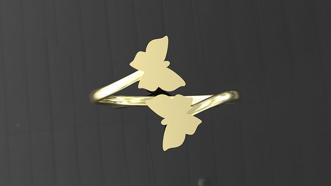 Butterfly ring jewelry  3D print model