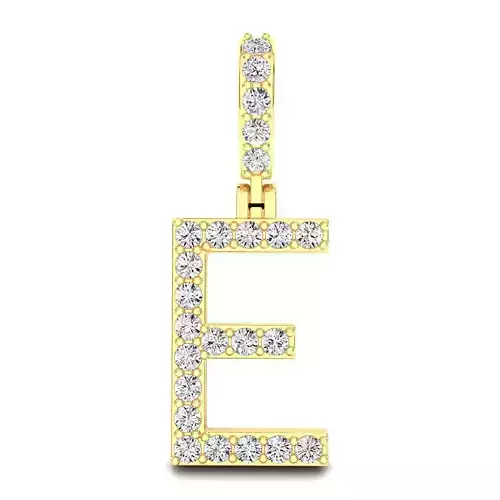 Alphabet E-letter single row pendant