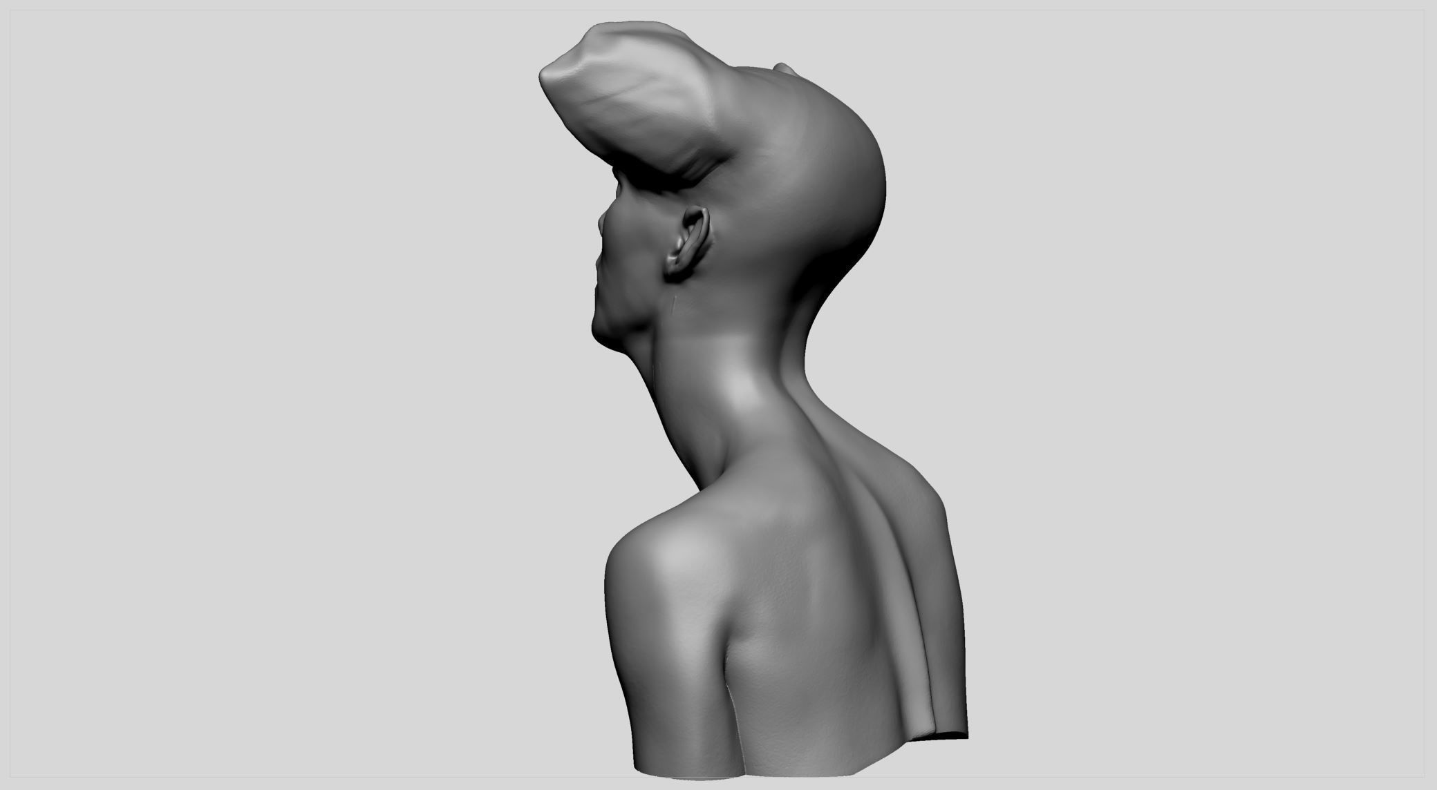 Female Creature Bust Printable 3D print model_5