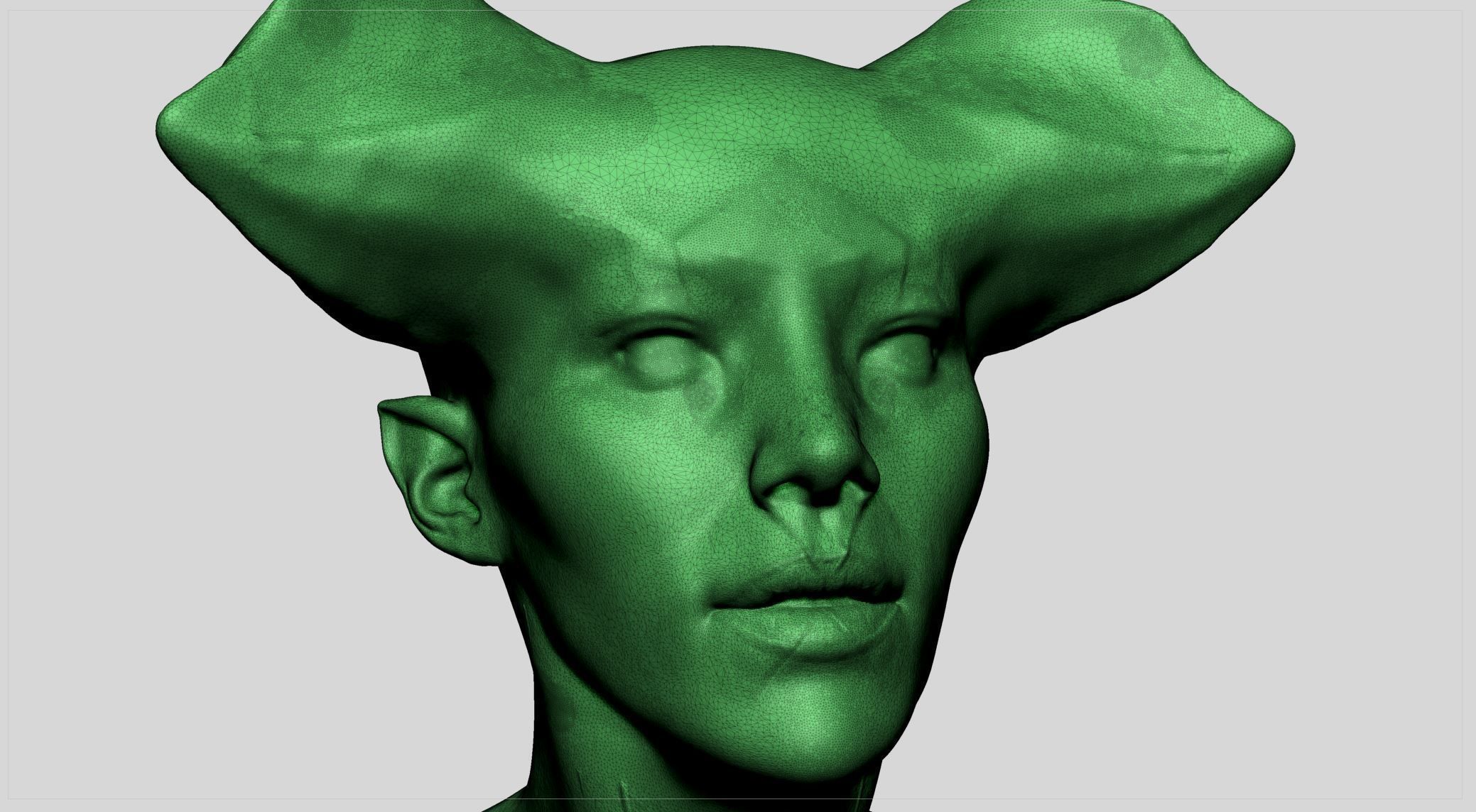 Female Creature Bust Printable 3D print model_8