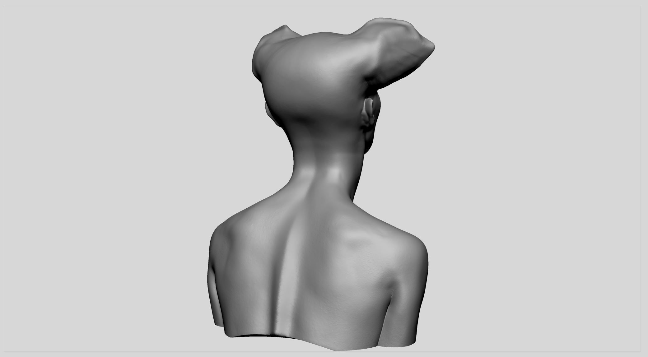 Female Creature Bust Printable 3D print model_3