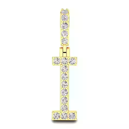 Alphabet I-letter single row pendant
