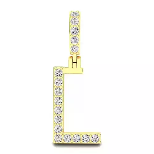 Alphabet L-letter single row pendant