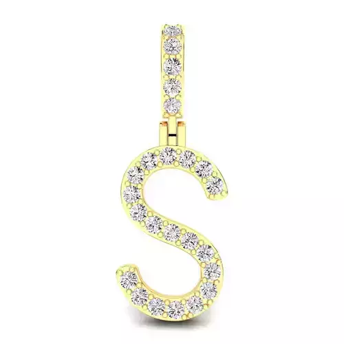 Alphabet S-letter single row pendant