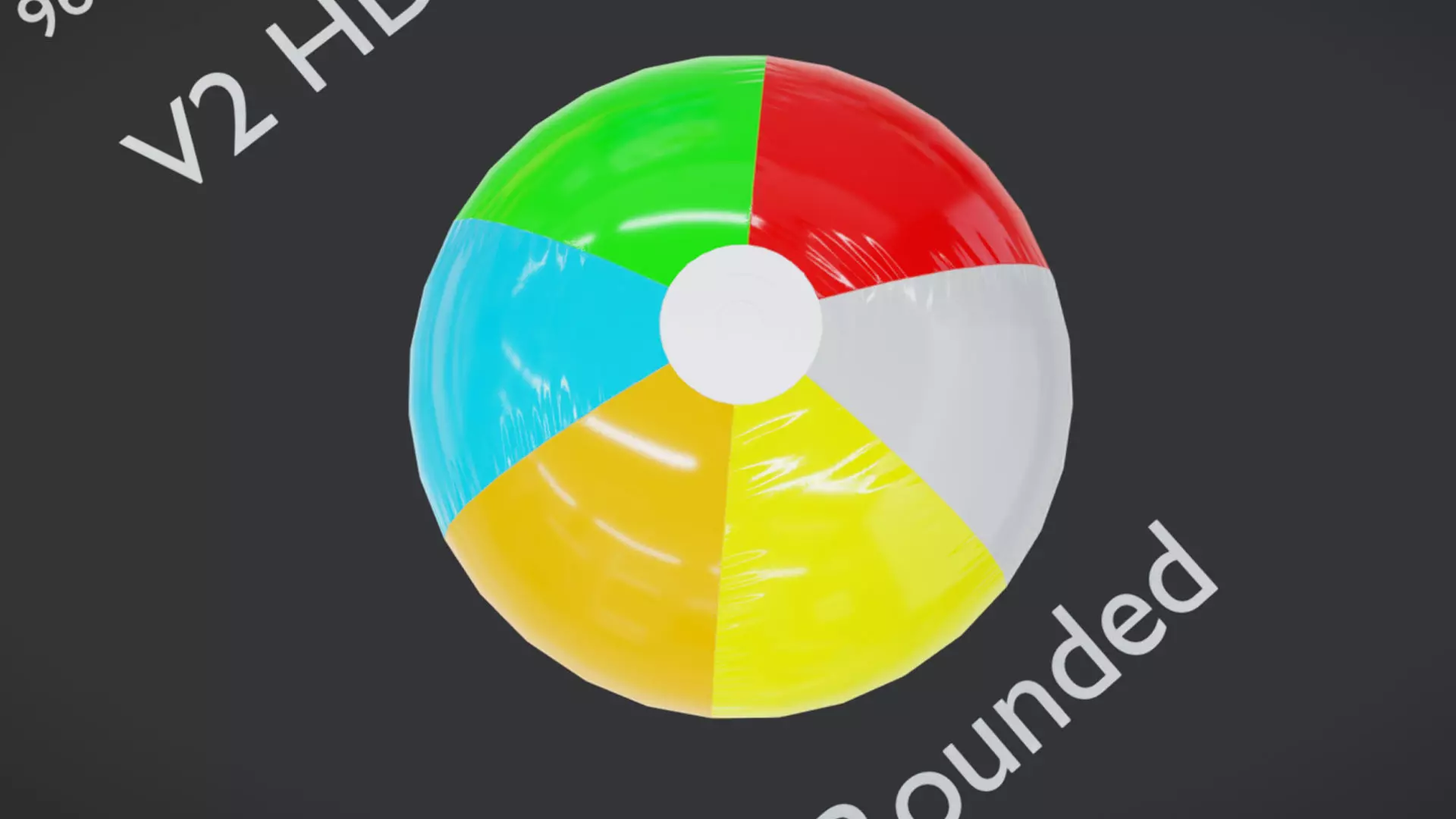 Beach Ball JFG V2 Low-poly 3D model_5