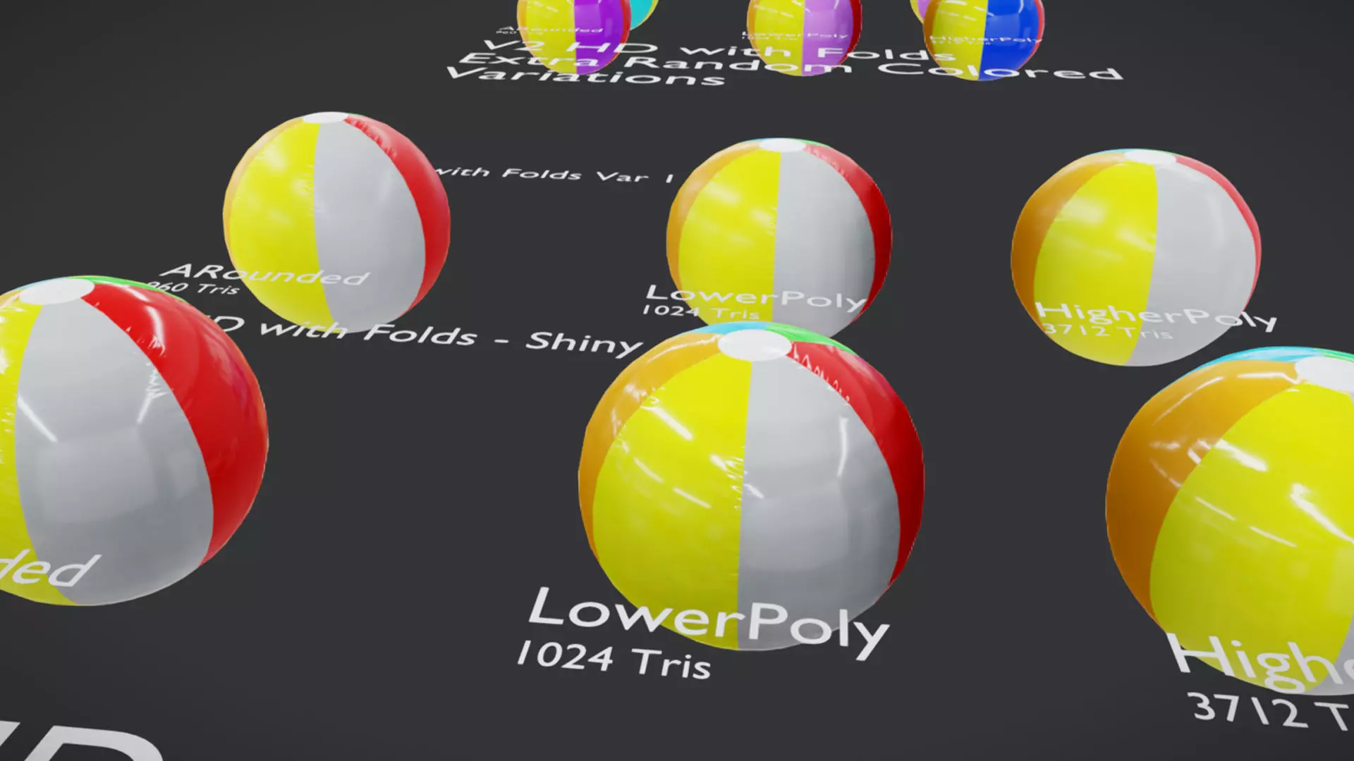 Beach Ball JFG V2 Low-poly 3D model_27