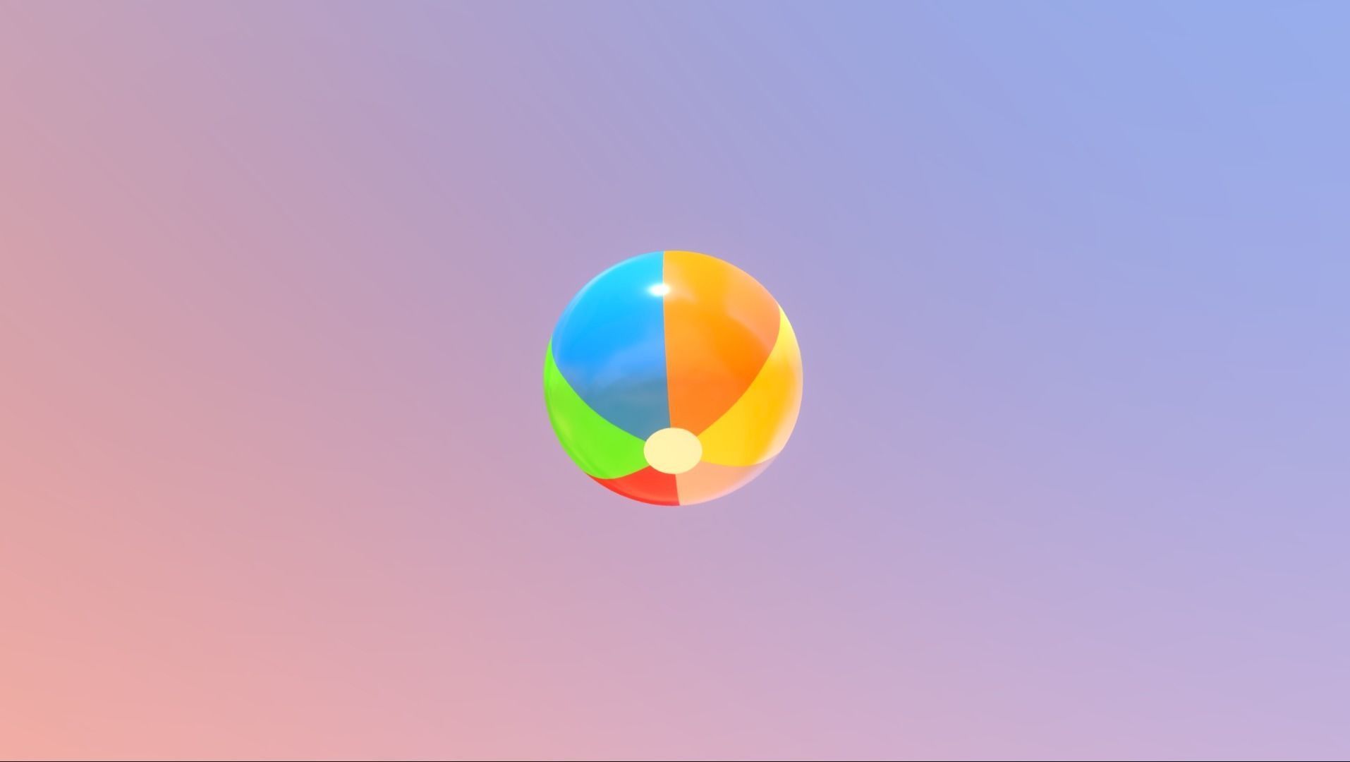 Beach Ball JFG V2 Low-poly 3D model_39