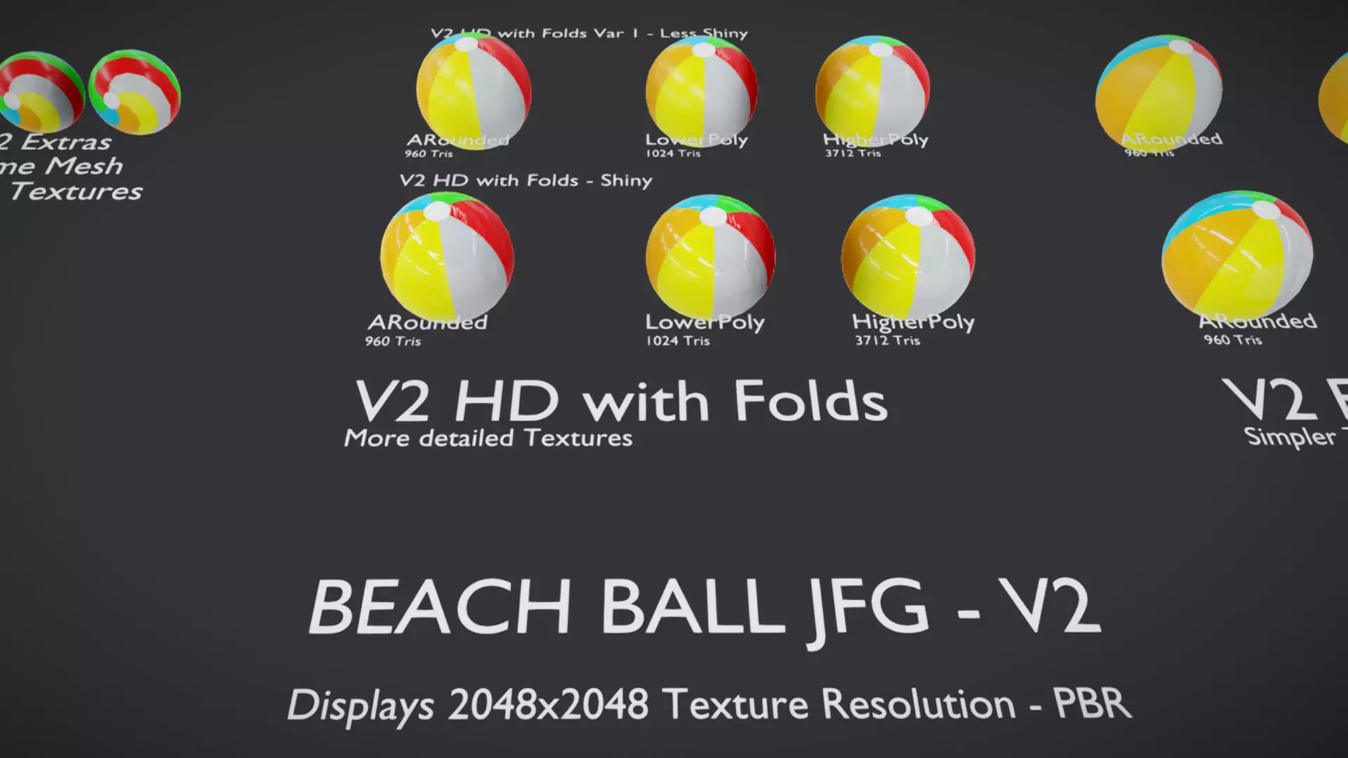 Beach Ball JFG V2 Low-poly 3D model_8