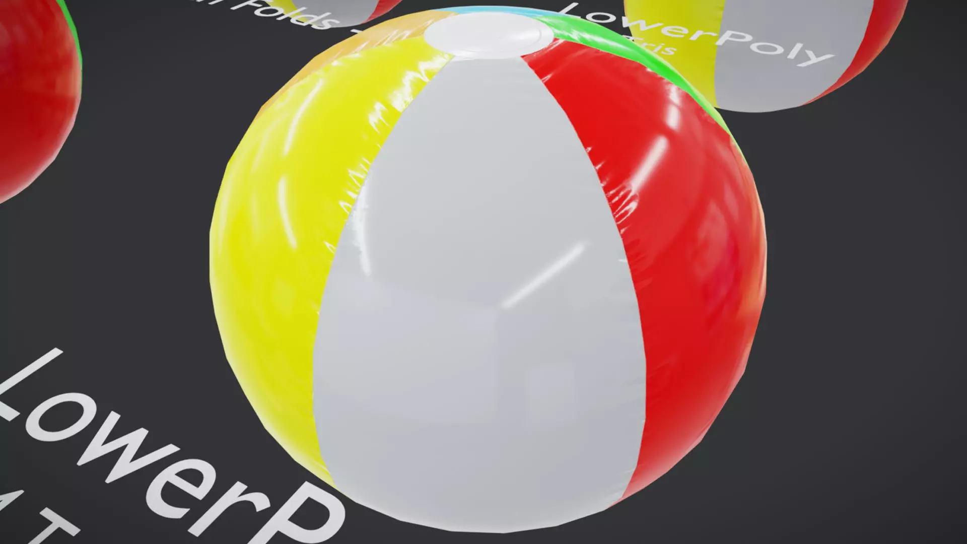 Beach Ball JFG V2 Low-poly 3D model_2
