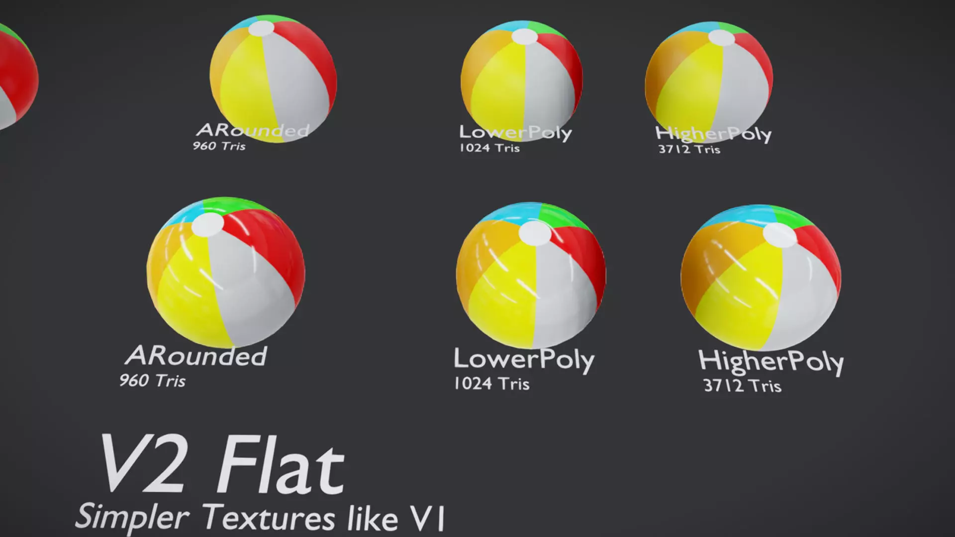 Beach Ball JFG V2 Low-poly 3D model_24