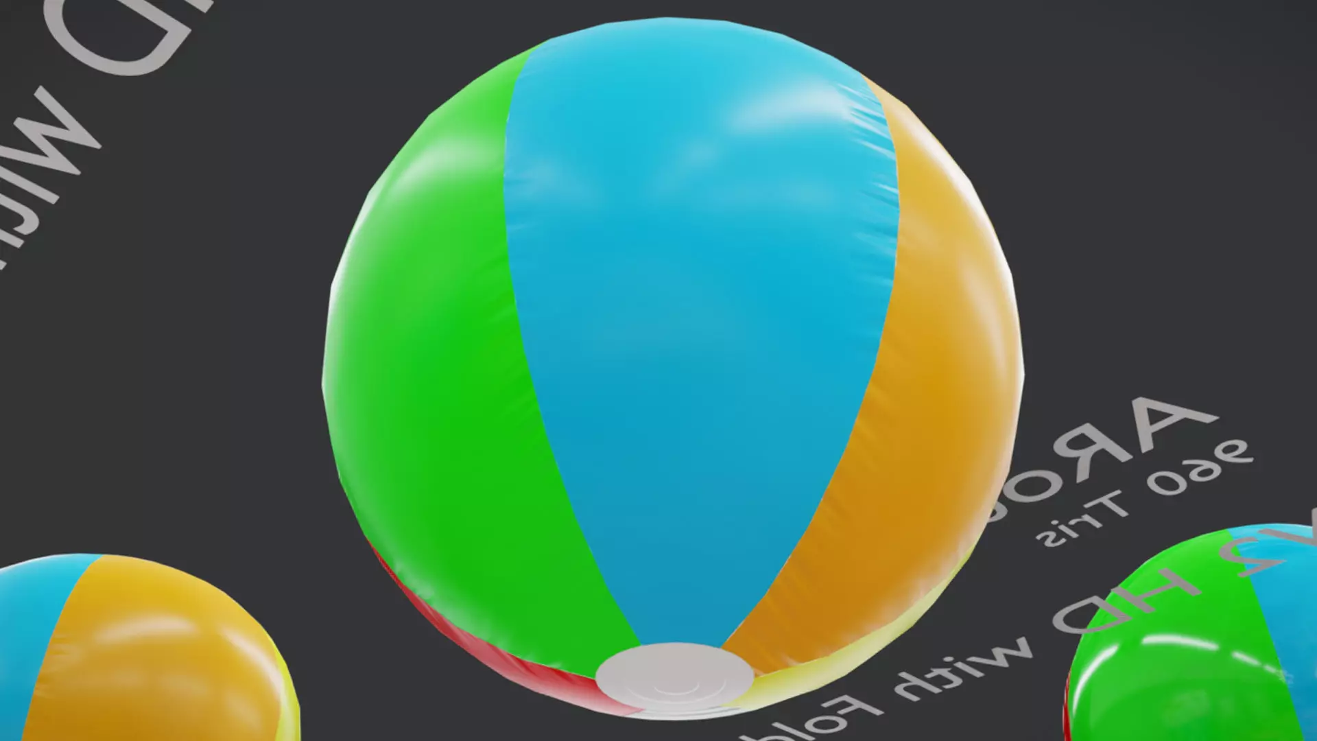 Beach Ball JFG V2 Low-poly 3D model_19