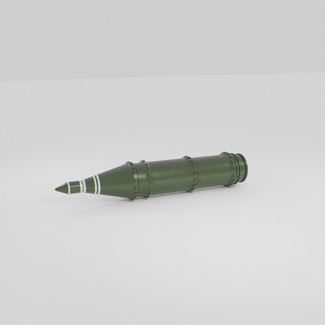 USSR Nuclear Rocket Low-poly 3D model_4