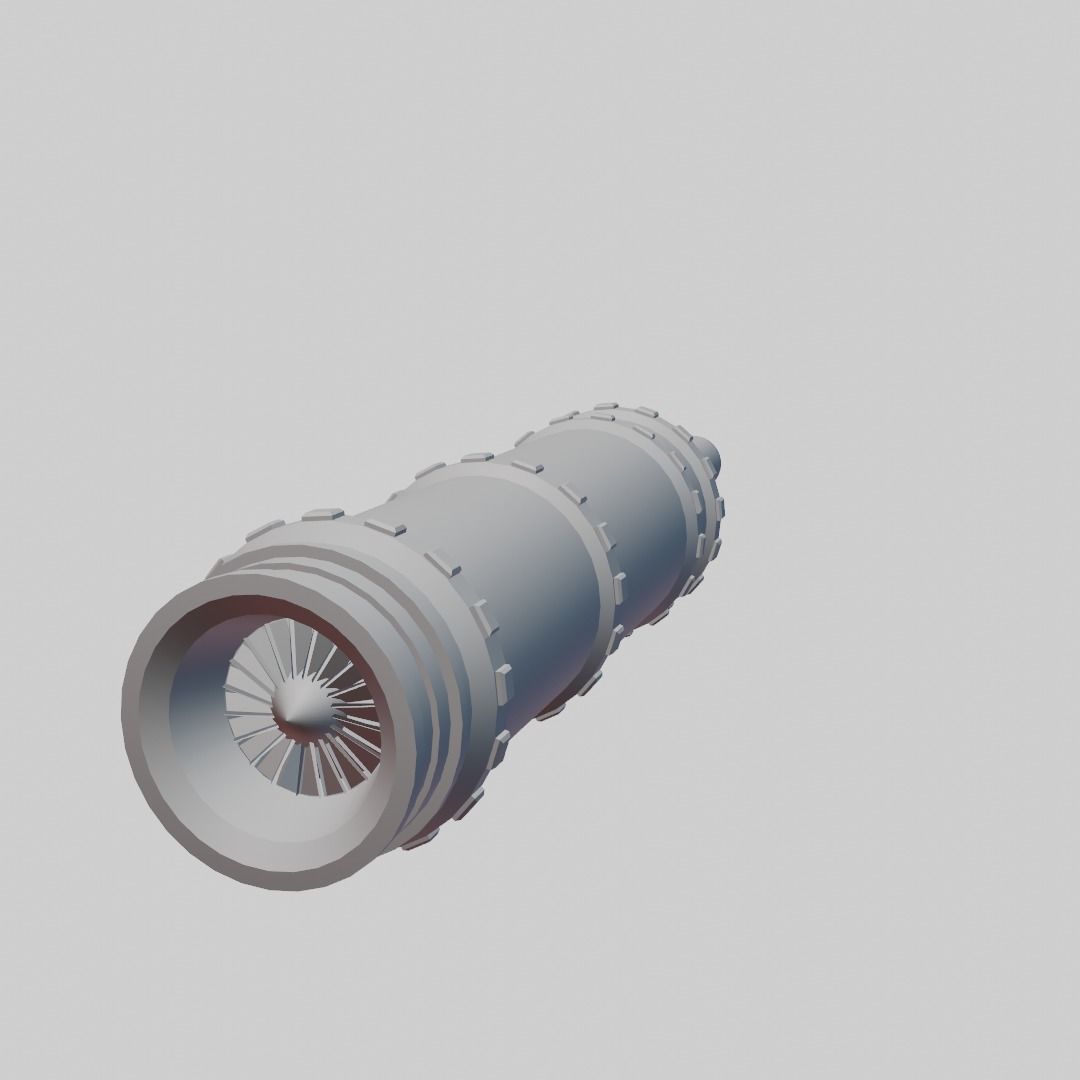 USSR Nuclear Rocket Low-poly 3D model_11