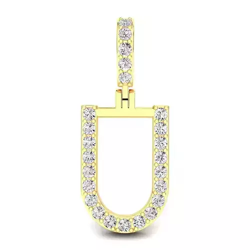 Alphabet U-letter single row pendant