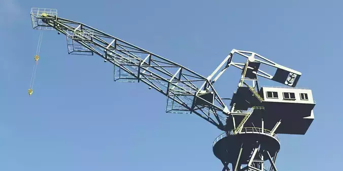 Large port jib crane 3D model