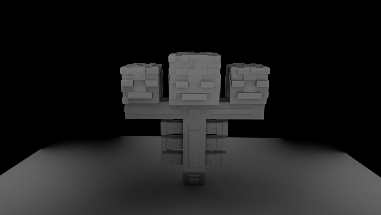 Beautiful Wither Minecraft made in Blender 3D Free 3D model_1