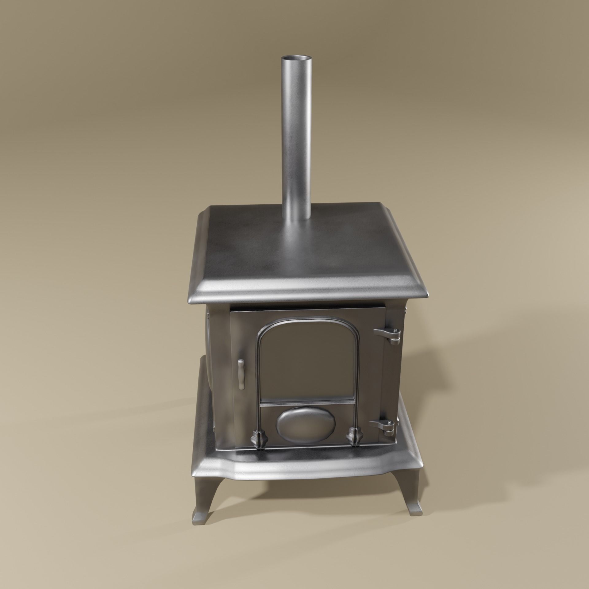 potbelly stove 3D model_1
