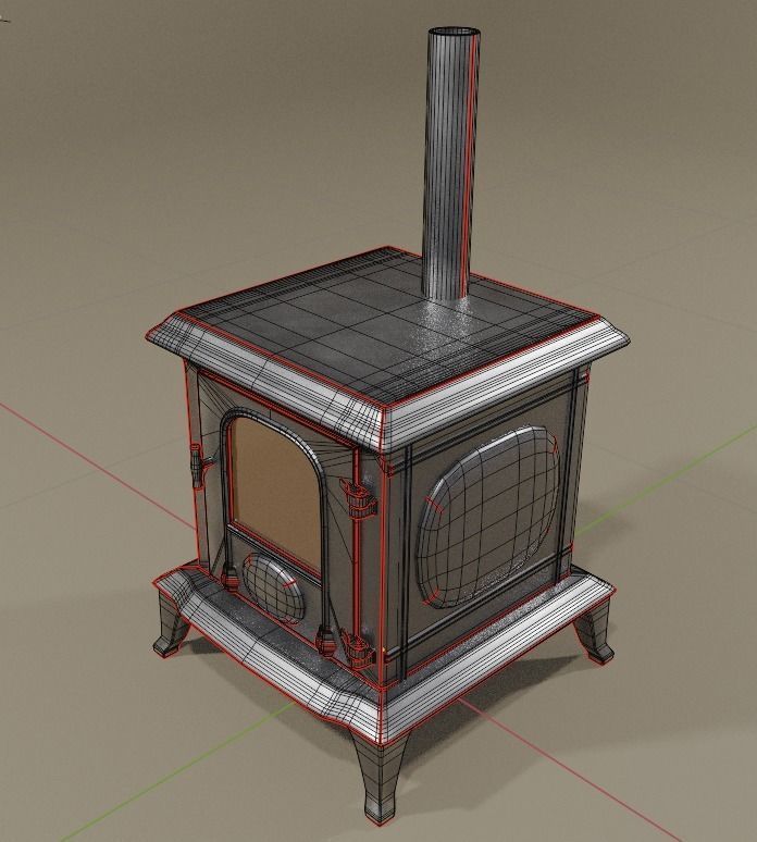 potbelly stove 3D model_6