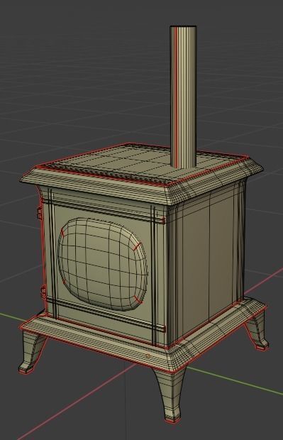 potbelly stove 3D model_8
