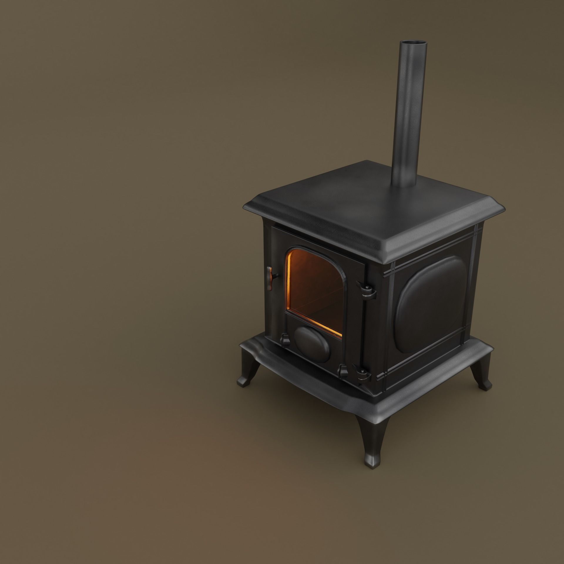potbelly stove 3D model_5