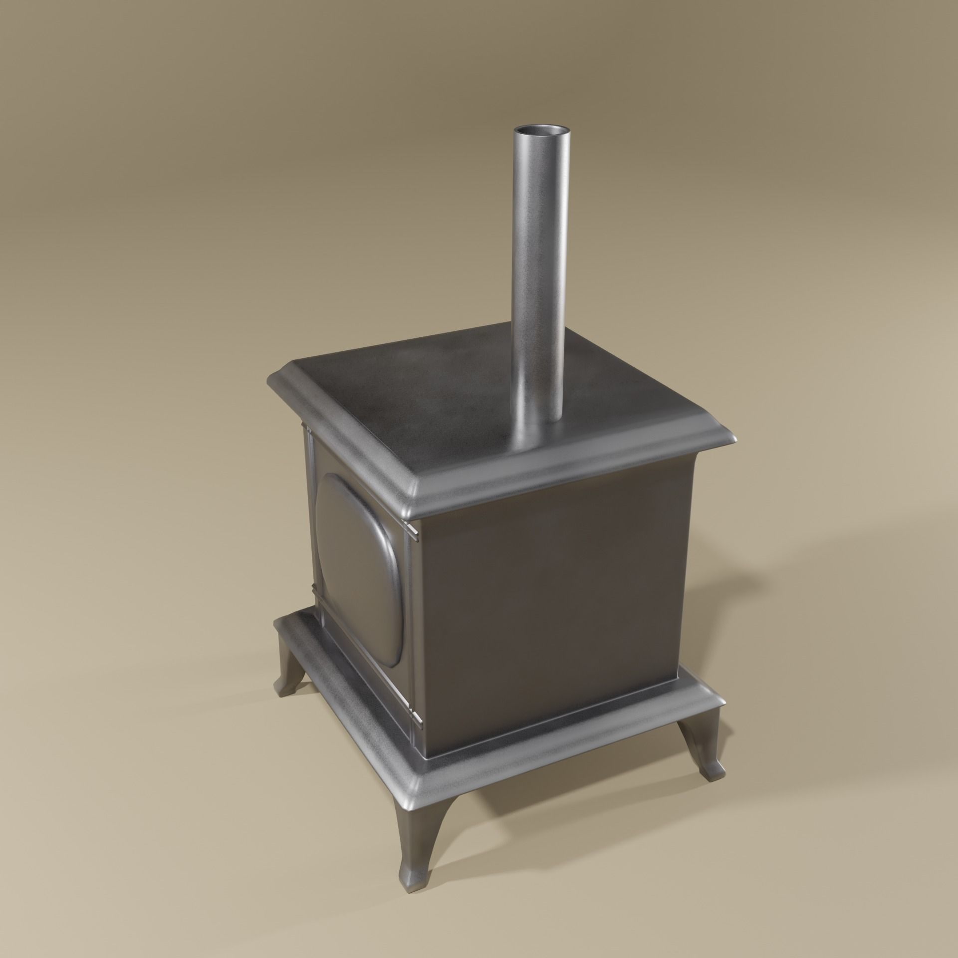 potbelly stove 3D model_3