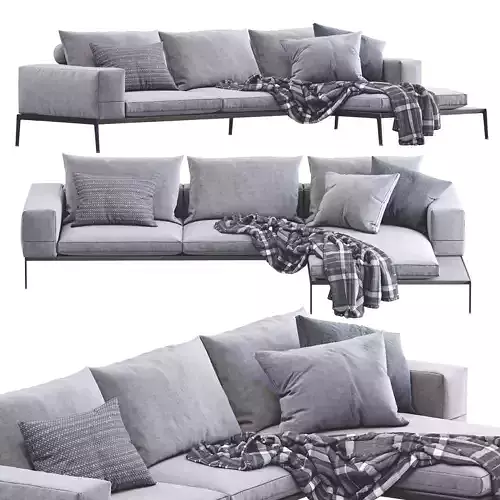 Lifesteel Sofa By Flexform 3D model