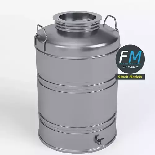 Drum for olive oil with faucet and lid