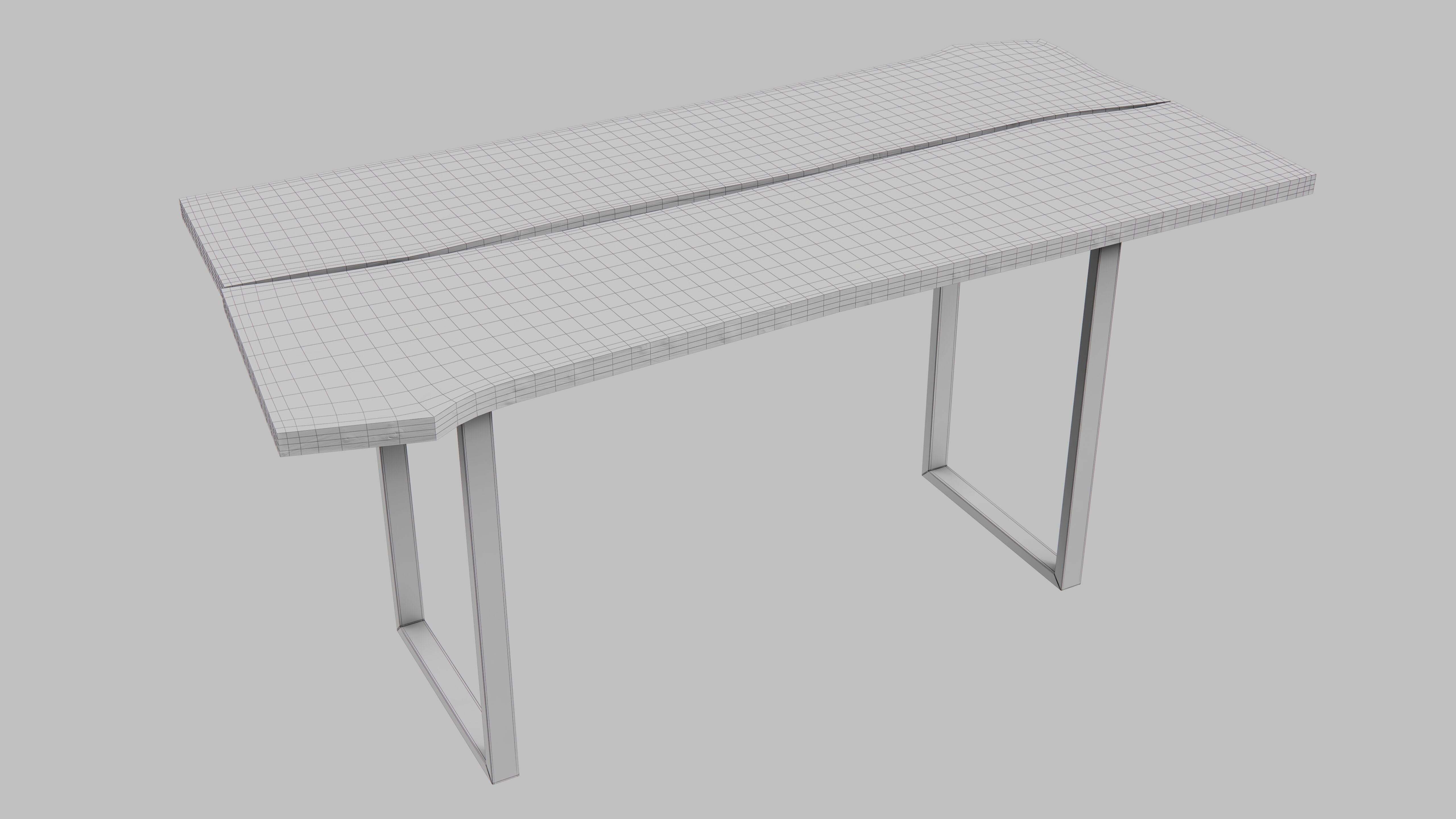 Wood Slab Table 3D model_19