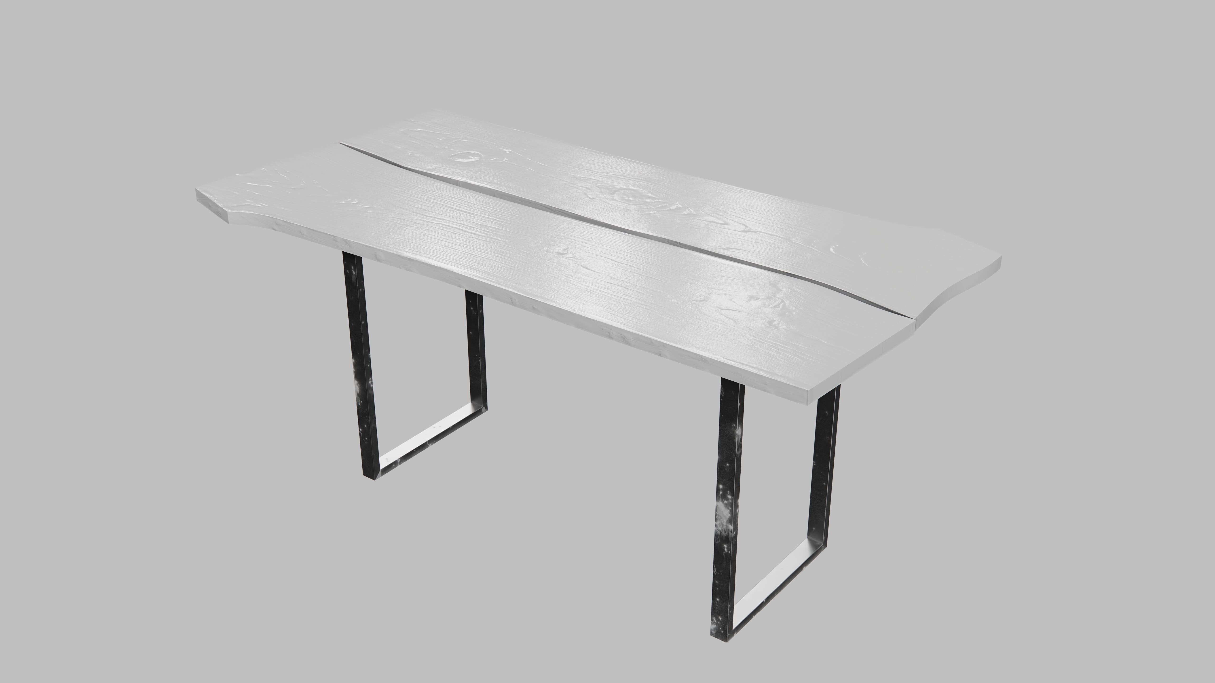 Wood Slab Table 3D model_20