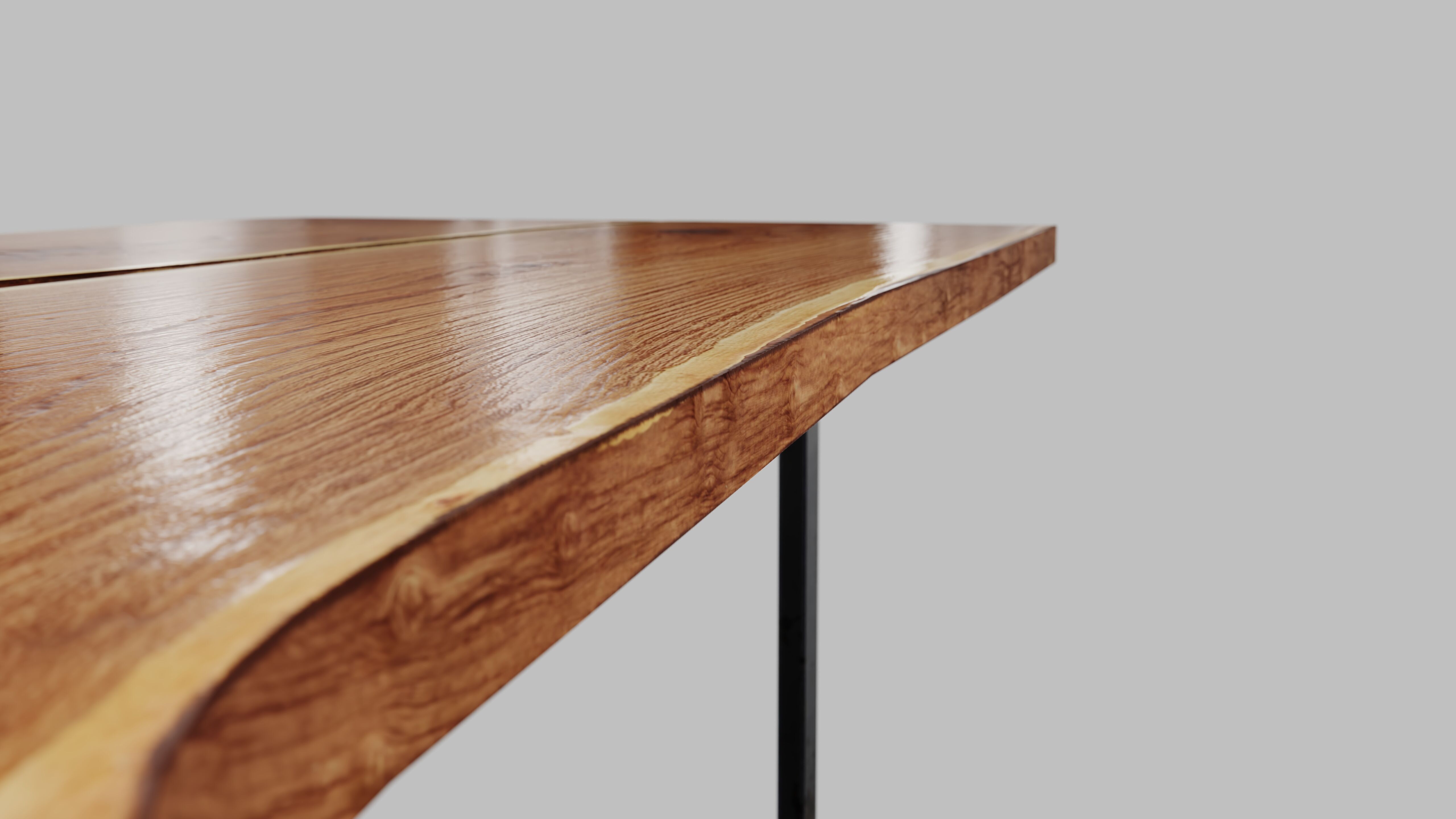 Wood Slab Table 3D model_11