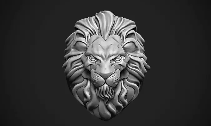 Lion Head Ring 3D print model