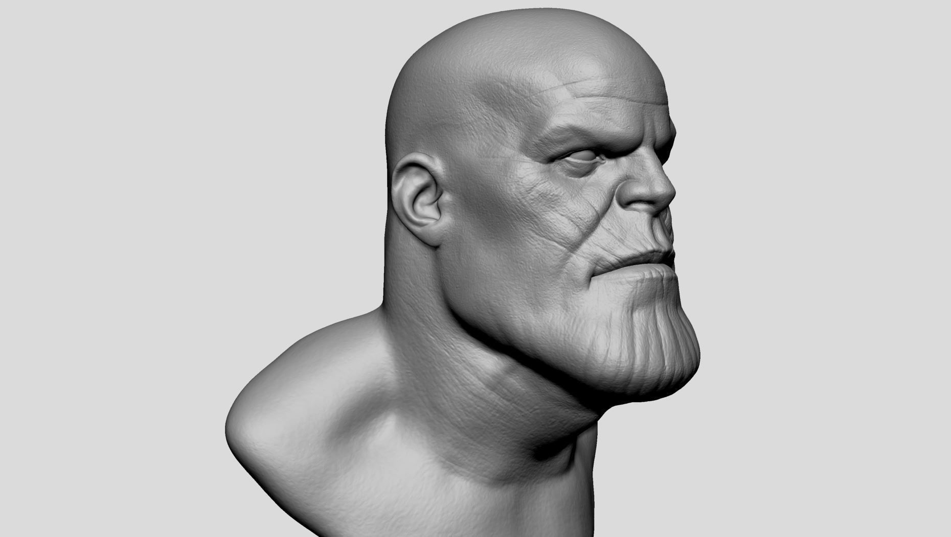 Thanos Head Printable 3D print model_1