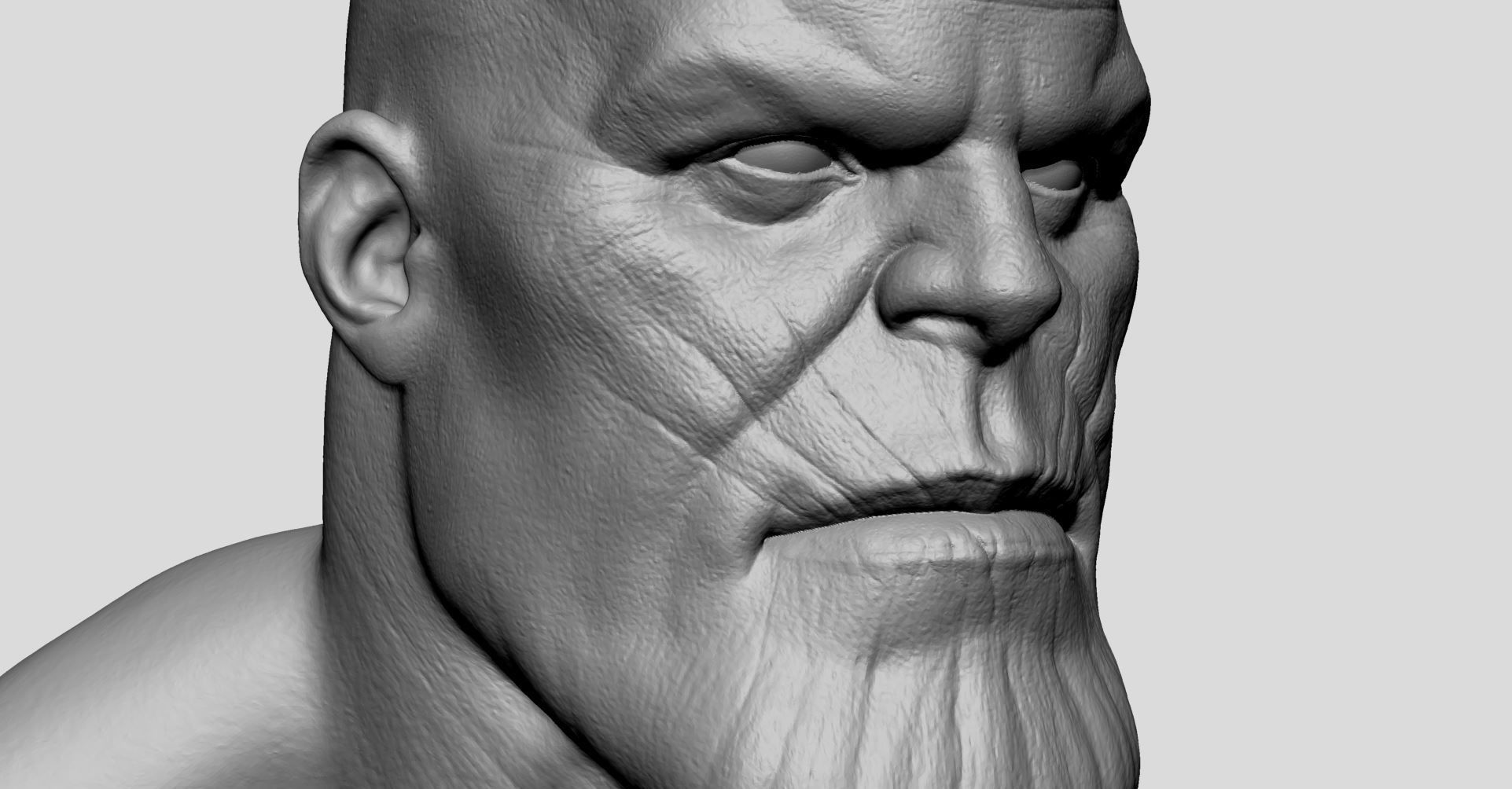 Thanos Head Printable 3D print model_8