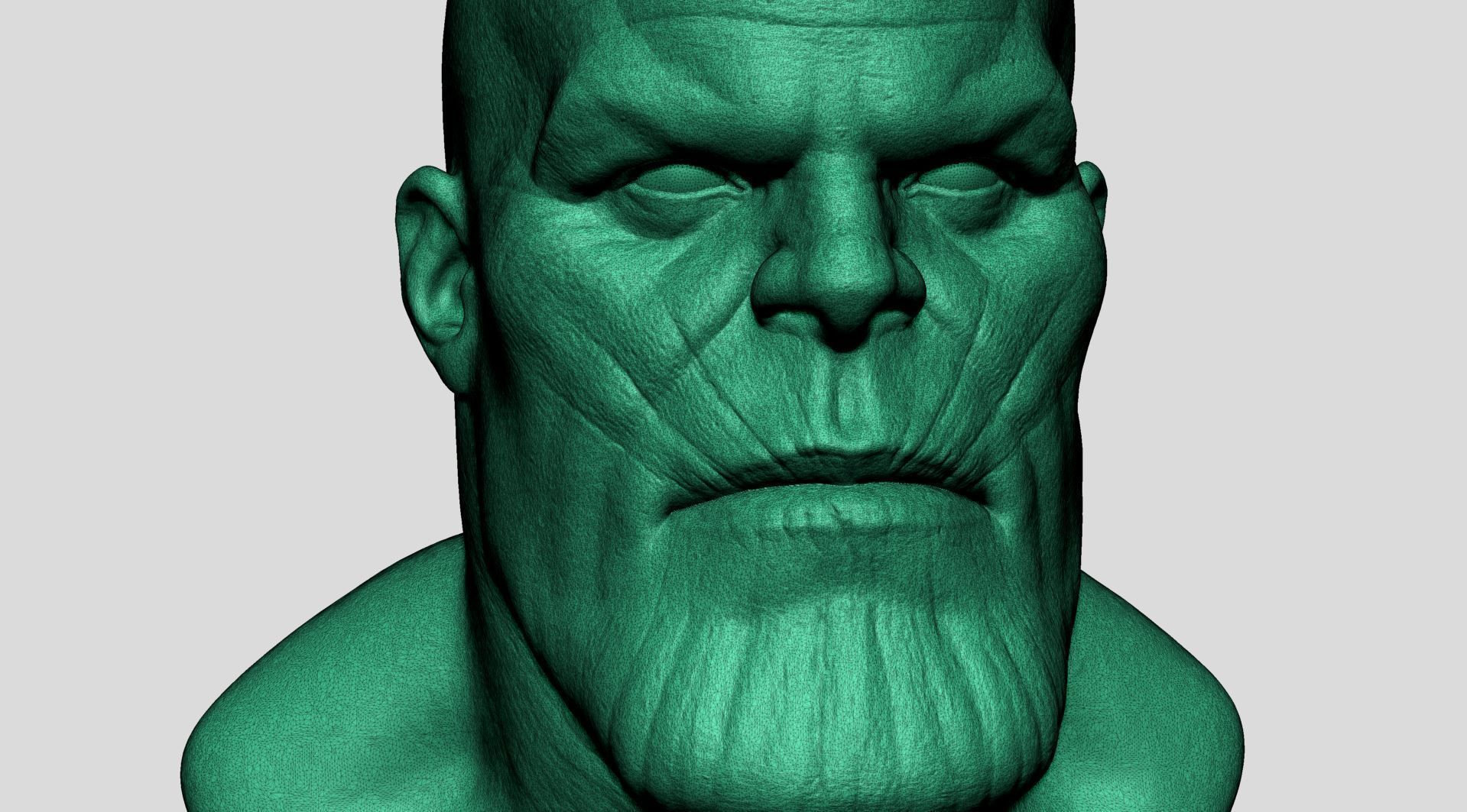 Thanos Head Printable 3D print model_9