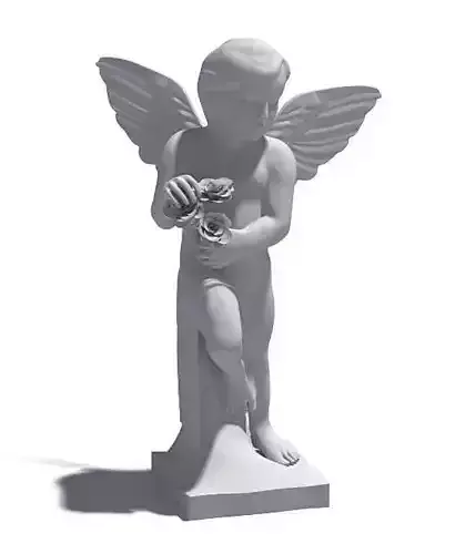White Angel Statue Digital