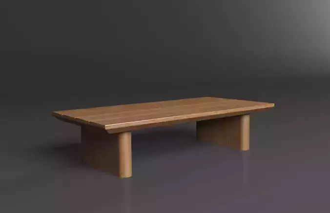 Balmain Teak Coffee Table 3D model