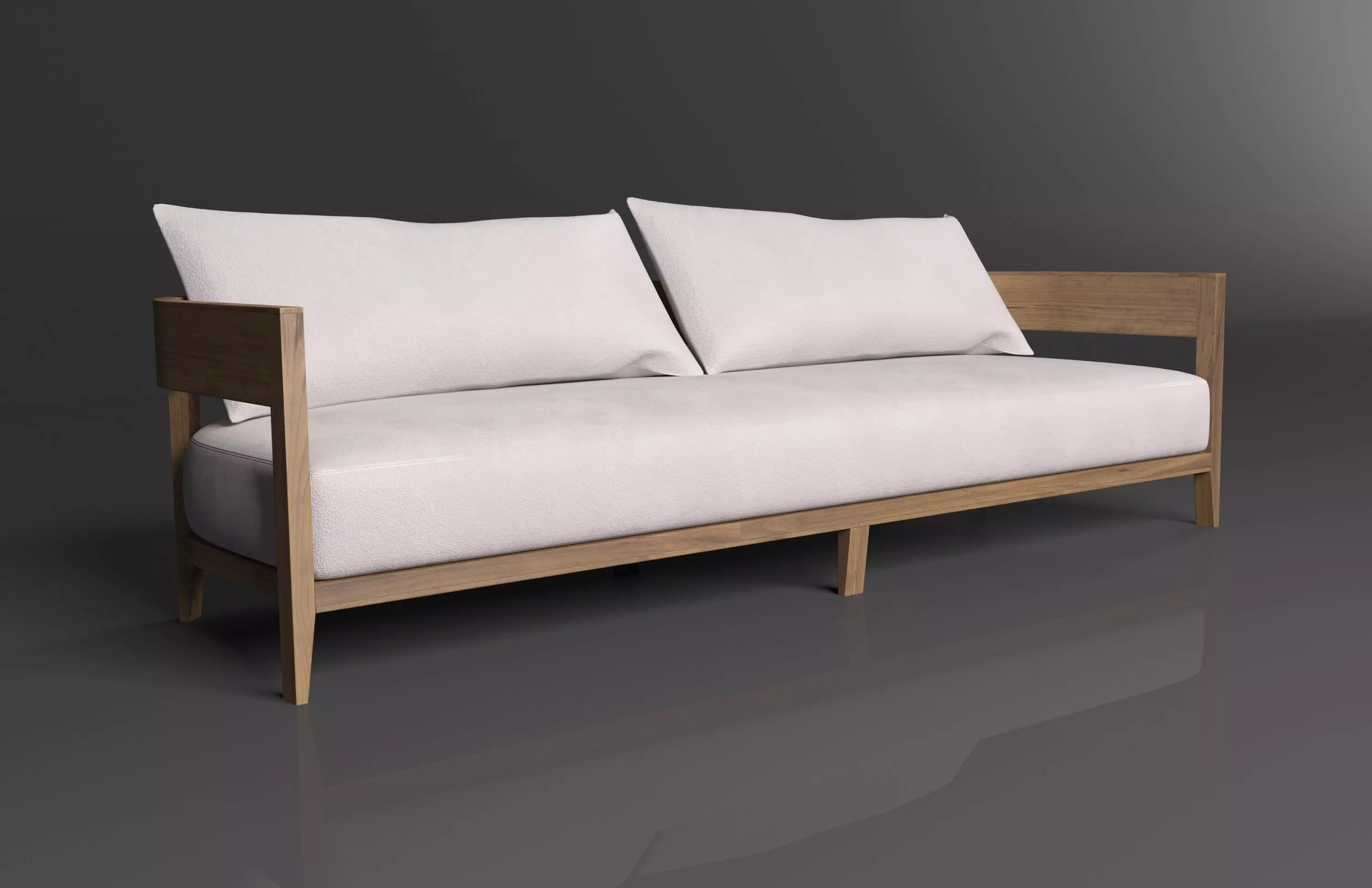 Balmain Teak Sofa 3D models 3D model_0