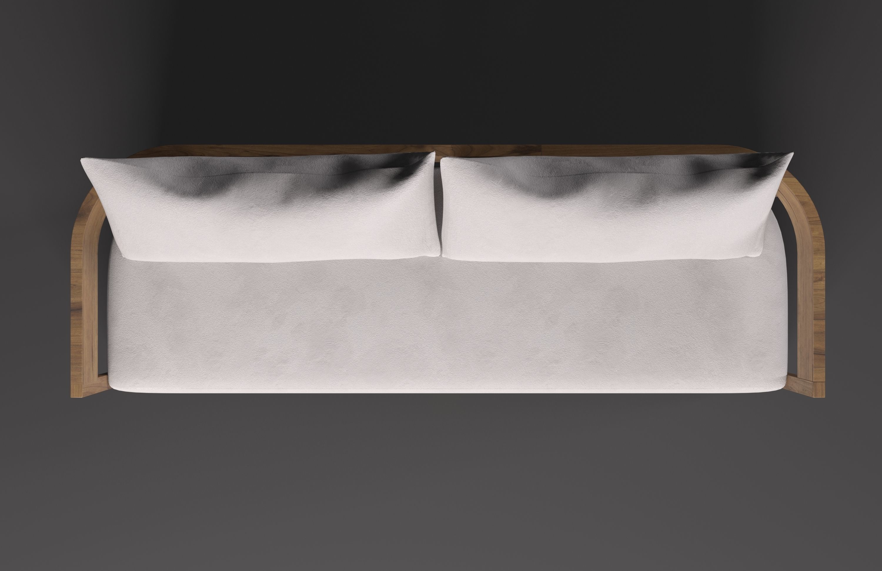 Balmain Teak Sofa 3D models 3D model_2