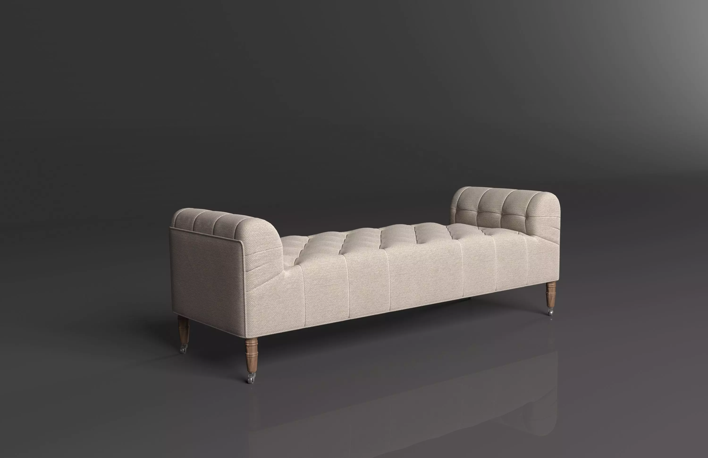 CAMILLE TUFTED SETTEE 3D models 3D model_0