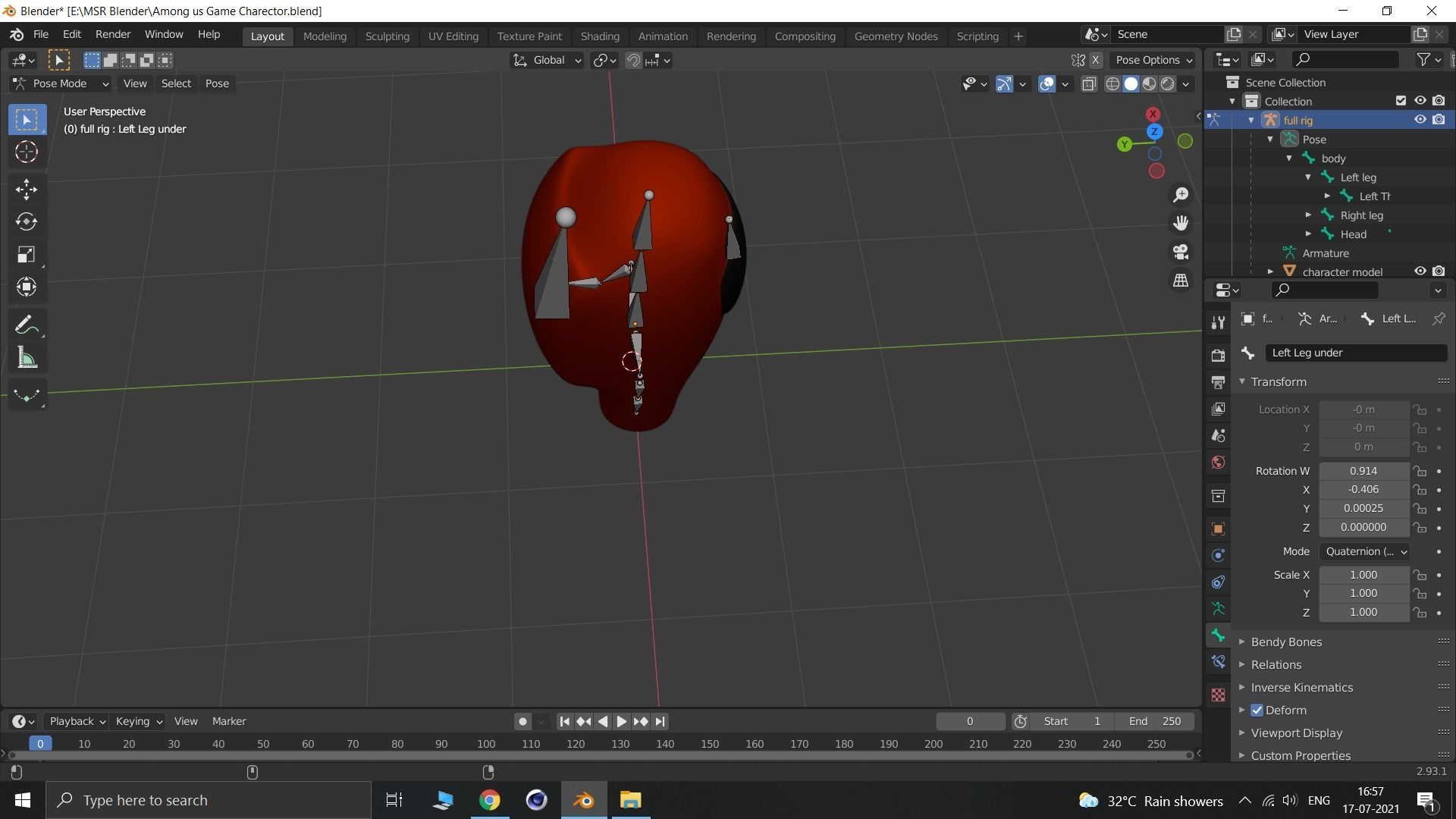 Among us Game Character Free 3D model_10