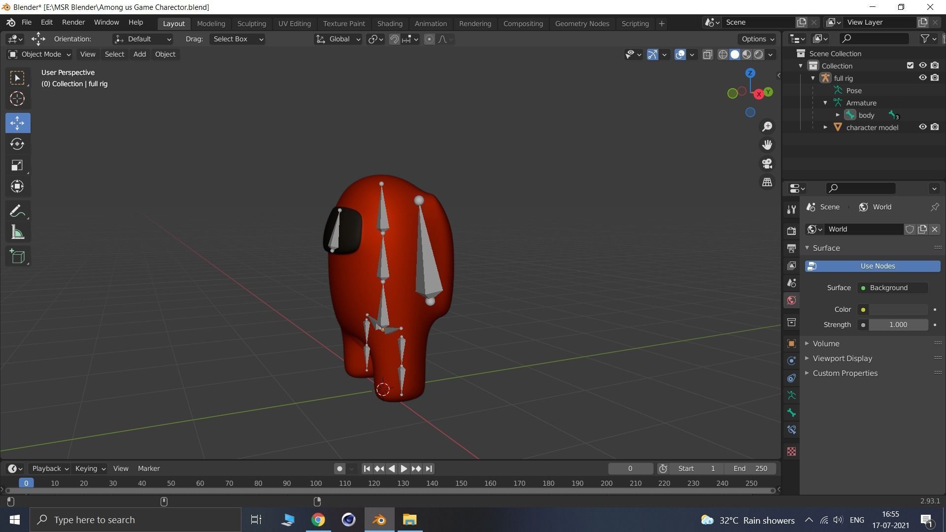 Among us Game Character Free 3D model_1