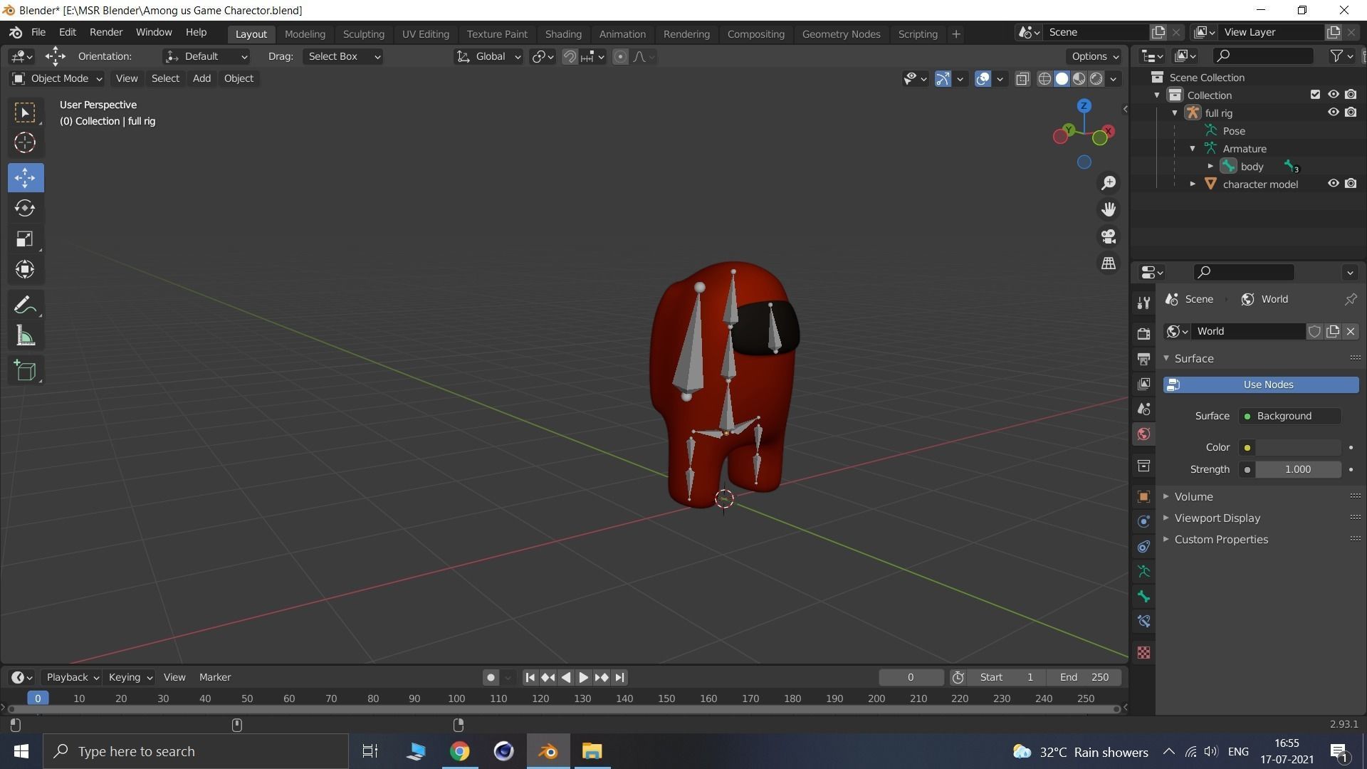 Among us Game Character Free 3D model_6