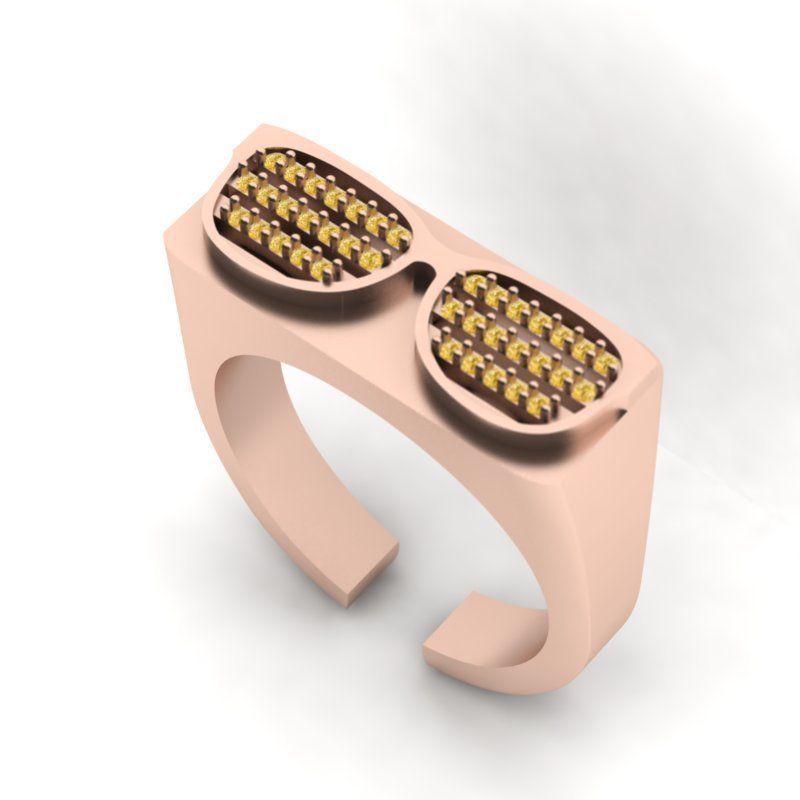 3d-model gem eyeglass ring 3D print model_6