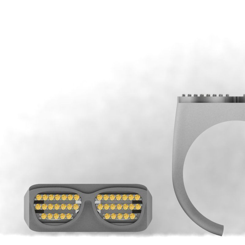 3d-model gem eyeglass ring 3D print model_3