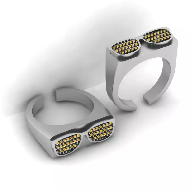 3d-model gem eyeglass ring 3D print model_0